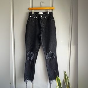 💚2/$50 Abercrombie & Fitch High Rise Distressed Mom Jeans || Curve Love